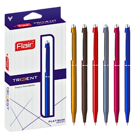 Flair Trident Metal Ball Pen - Blue