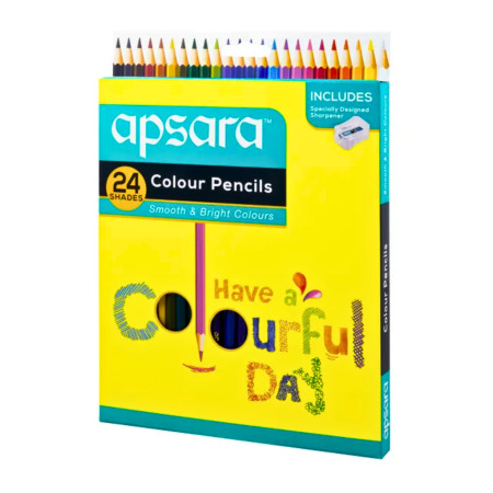 Apsara Pencil Colours Long - 24 Shades