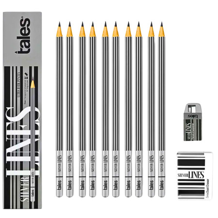 Tales Sliver Lines Ultra Dark Pencil - Pack of 10 Pencils