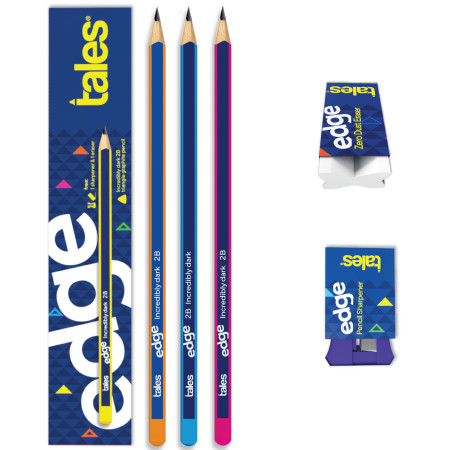 Tales Edge Incredibly Dark 2B Pencil - Pack of 10 Pencils