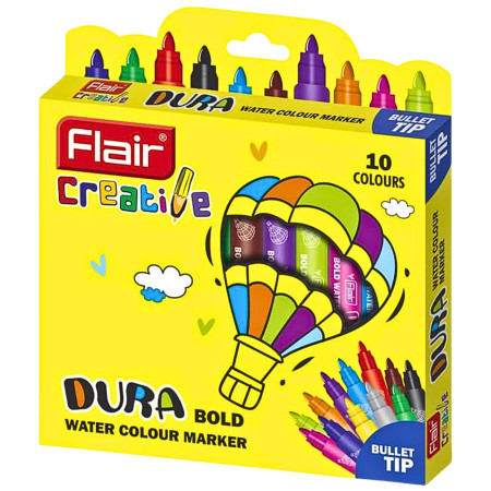 Flair Creative Dura Bold Water Colour Marker - 10 Shades