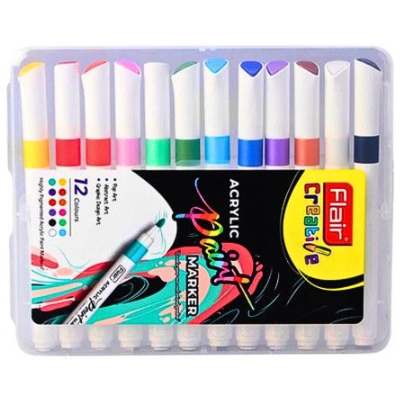 Flair Creative Acrylic Paint Marker - 12 Shades