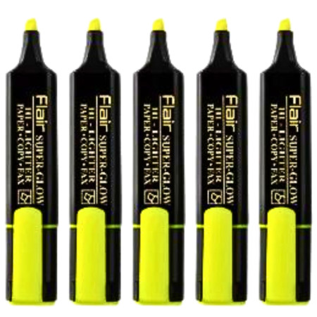 Flair Super Glow Highlighter - Yellow