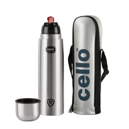 Cello Flipstyle 750ml Stainless Steel Bottle Vacuum Bullet Flask Bottle with Thermal Jacket