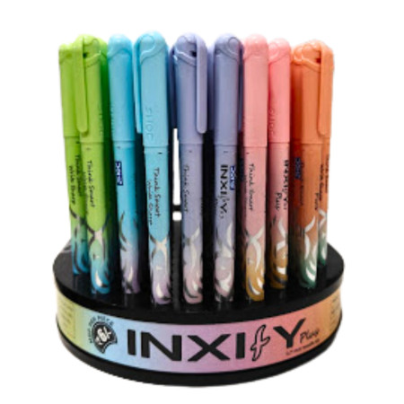 Doms Inxify Plus Ball Pen - Assorted,100 Pcs Stand