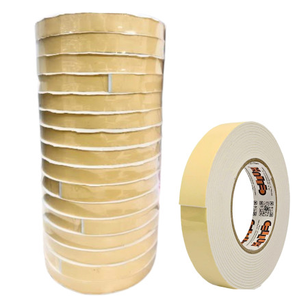 Cellux Double Sided Foam Tape Gold - 18mmX5mtr Tube Pack