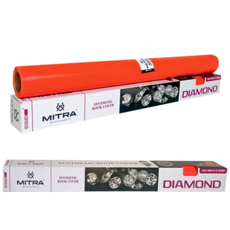 Mitra Diamond Book Cover Roll Orange - 14" x 9 Yards