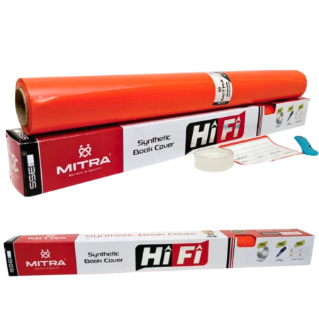 Mitra Hi Fi Book Cover Roll Orange - 14" x 9 Yards