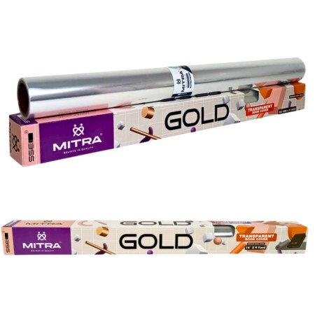 Mitra Gold Book Cover Roll Transparent - 14" x 9 Yards