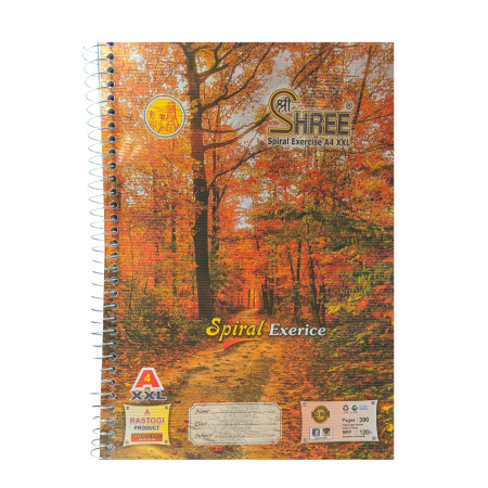 Shree A4 Spiral Notebook - 300 Pages