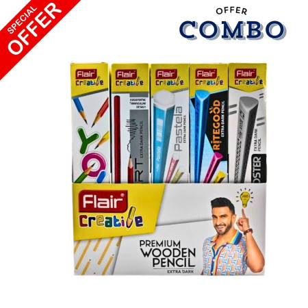 Flair Creative Premium Wooden Pencil - Combo Pack
