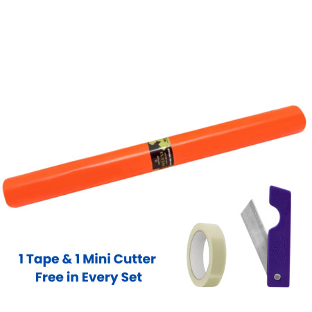 Mitra Exclusive Book Cover Roll Orange - 14" x 9 Yards