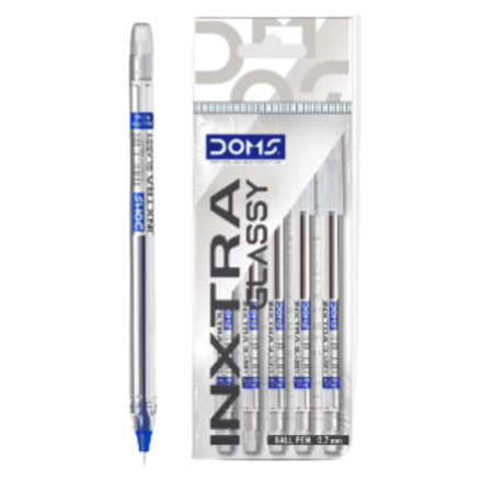 Doms Inxtra Glassy Ball Pen - Blue