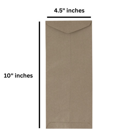 Taj Mahal Kraft Brown Envelope 341 - 10"X4.5" inches