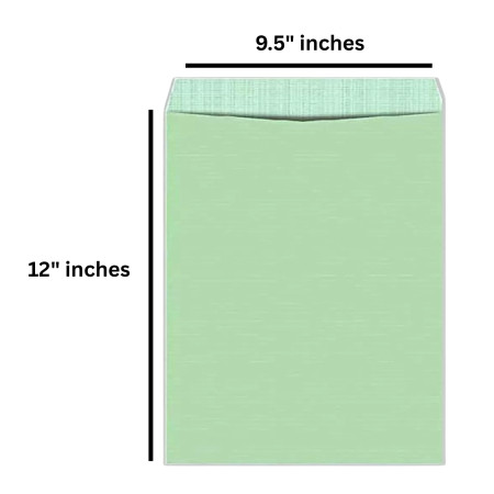 Taj Mahal New Cloth Green Envelope 12"X9.5" inches
