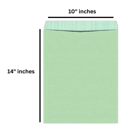 Taj Mahal New Cloth Green Envelope 14"X10" inches