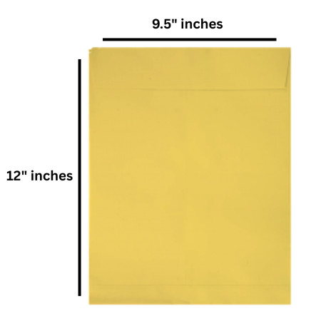 Taj Mahal Cover Paper Yellow Envelope 12"X9.5" inches