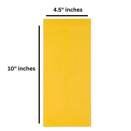 Taj Mahal Laminated Yellow Envelope (Non Tearable) 10"X4.5" inches