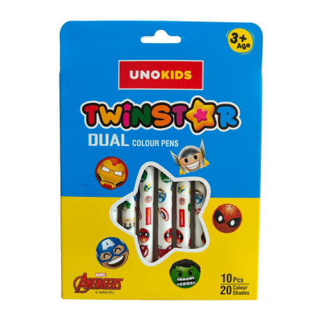 Unokids Twinstar Dual Colour Pens - 10 Shades