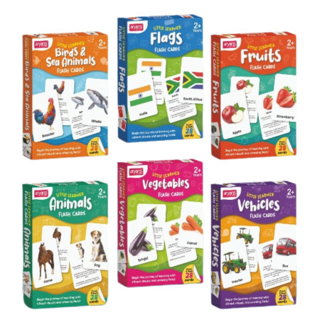 Aryans Little Learner Flash Cards (28 Cards) 6 Mix Design