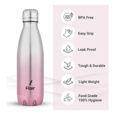 Flair Mist Stainless Steel Vacuum Water Bottle - 750ml