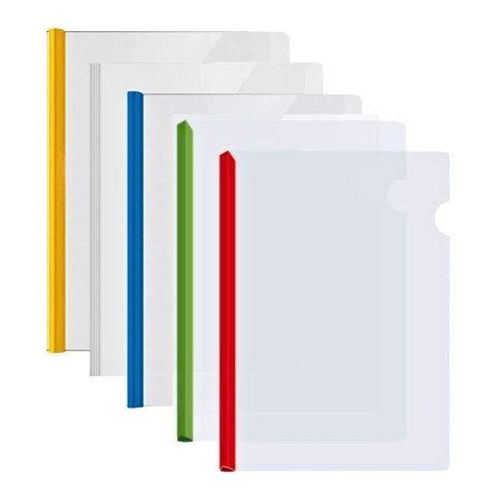 Aarpee A4 Strip Transparent File with Colour Stick - (SFA120WS)