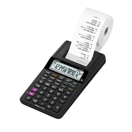 Casio HR-8RC - BK Reprint & Check Calculator