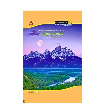 Classmate College Notebook Single Line, 256 Pages 27.2x16.7 (02000213) - New